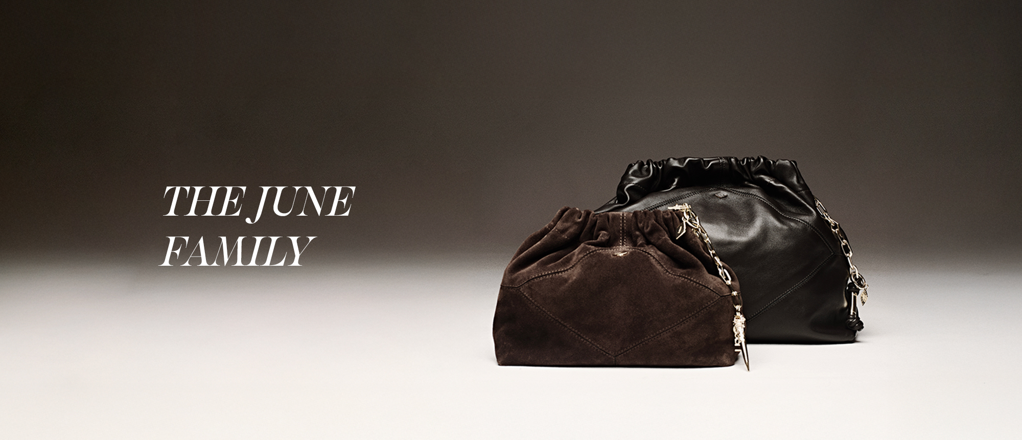 Two iconic june tote bag and "the june family" logo